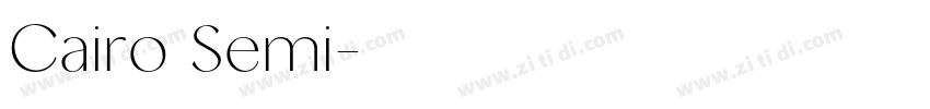 Cairo Semi字体转换